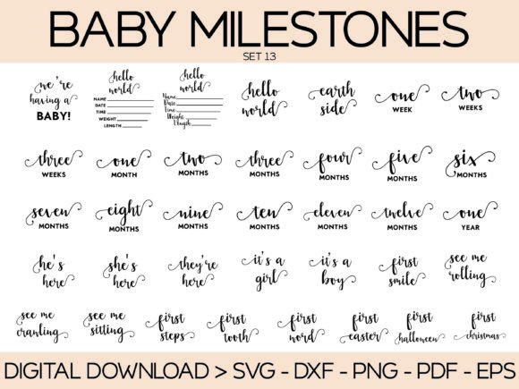 Baby Milestones SVG Set Review for Real Embroidery
