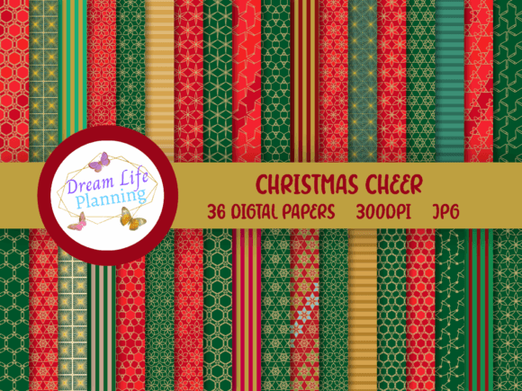 Christmas Cheer Digital Papers Review