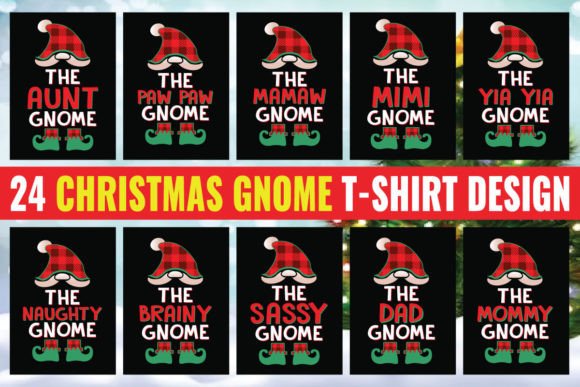 Christmas Gnome T Shirt Design Bundle: Elevating Blog Graphics & T-Shirt Designs