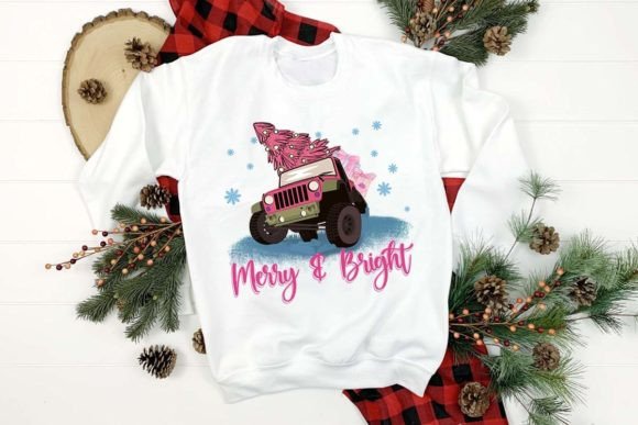 Merry Bright off Road Christmas Tree: T-Shirt Designs