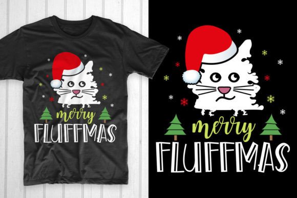 Merry Fluffmas Santa Fluff for T-Shirt Designs and Blog Graphics