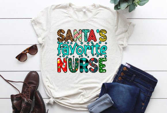 Nurse Christmas Sublimation Design for T-Shirt Designs