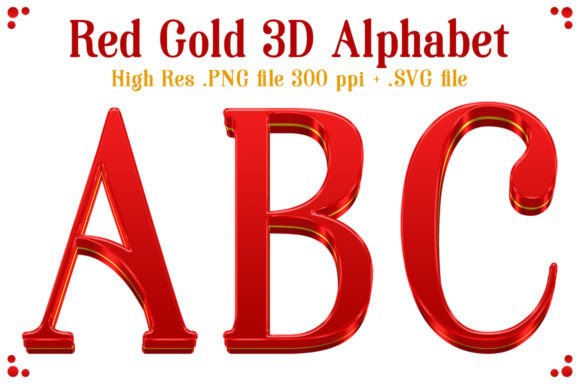 Red Gold 3D Alphabet: A Designer's Review for Crafts